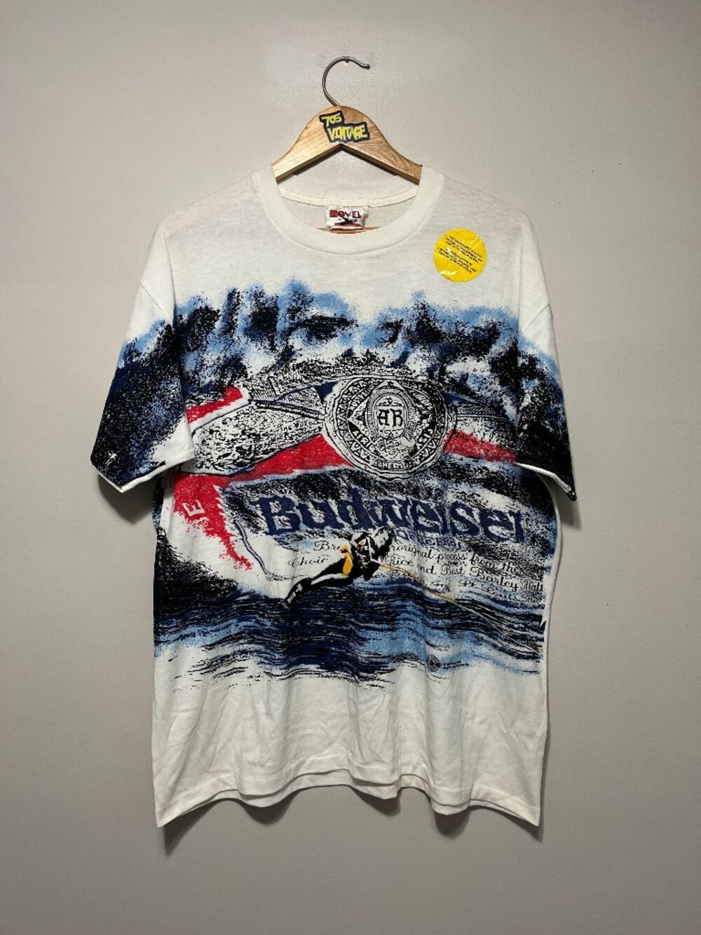 Vintage Budweiser Beer Ski Promo AOP T-Shirt